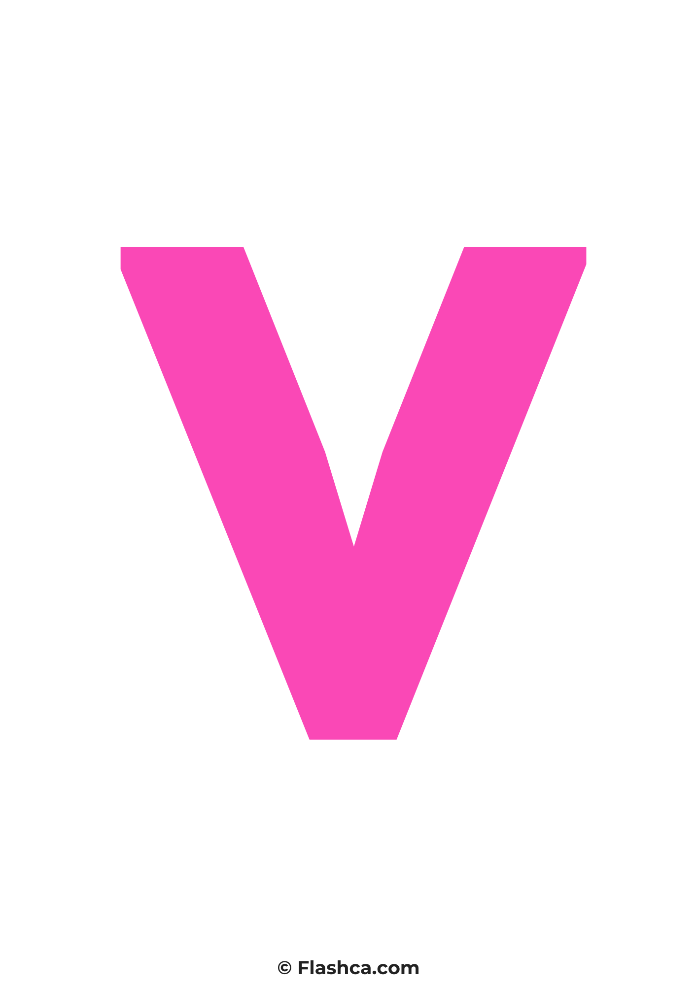 Pink letter v Pink letter v