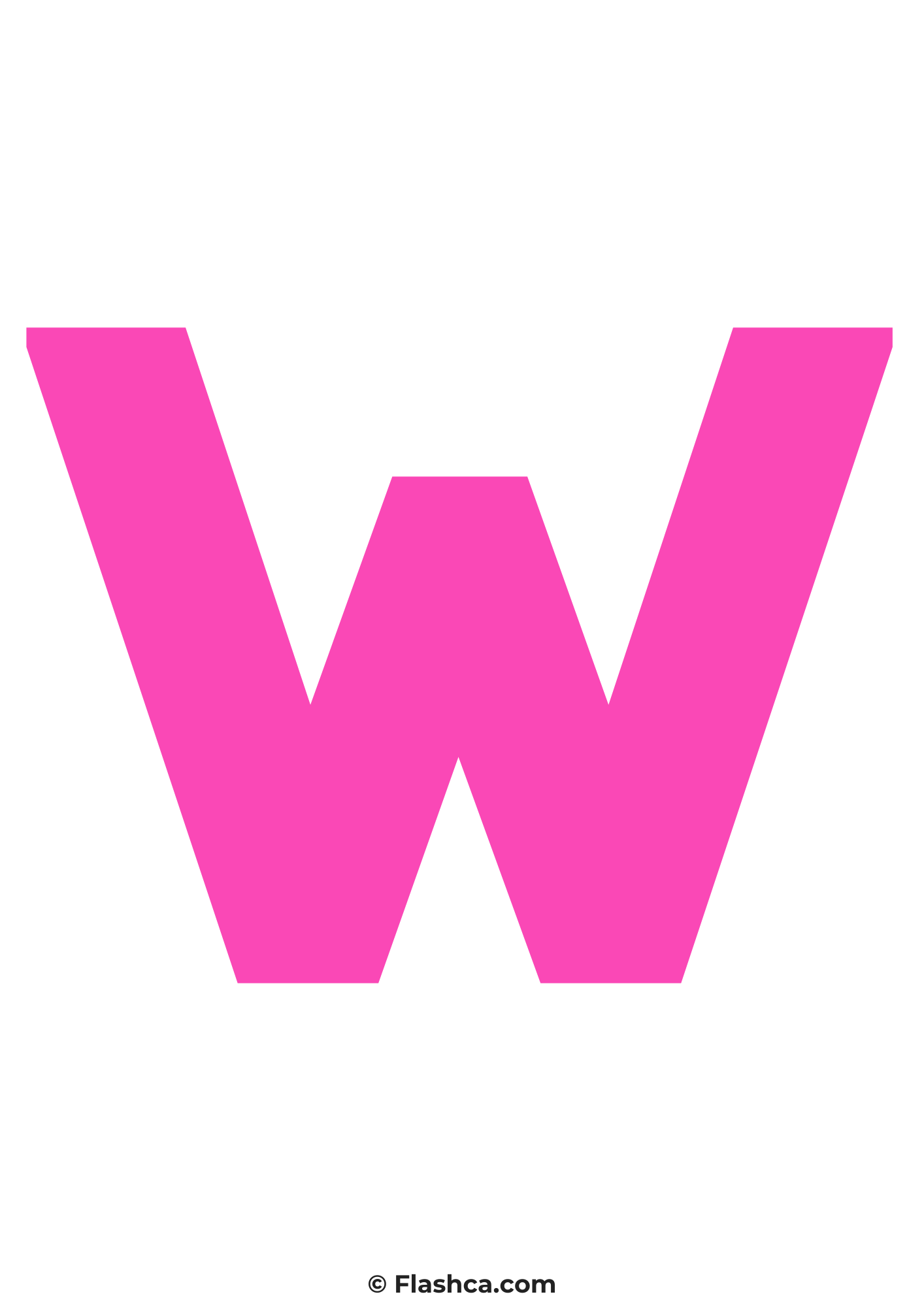 Pink letter w Pink letter w
