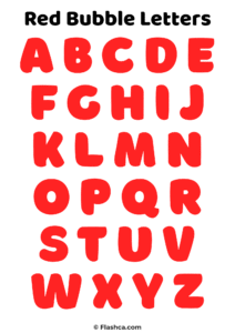 Red Bubble Letters