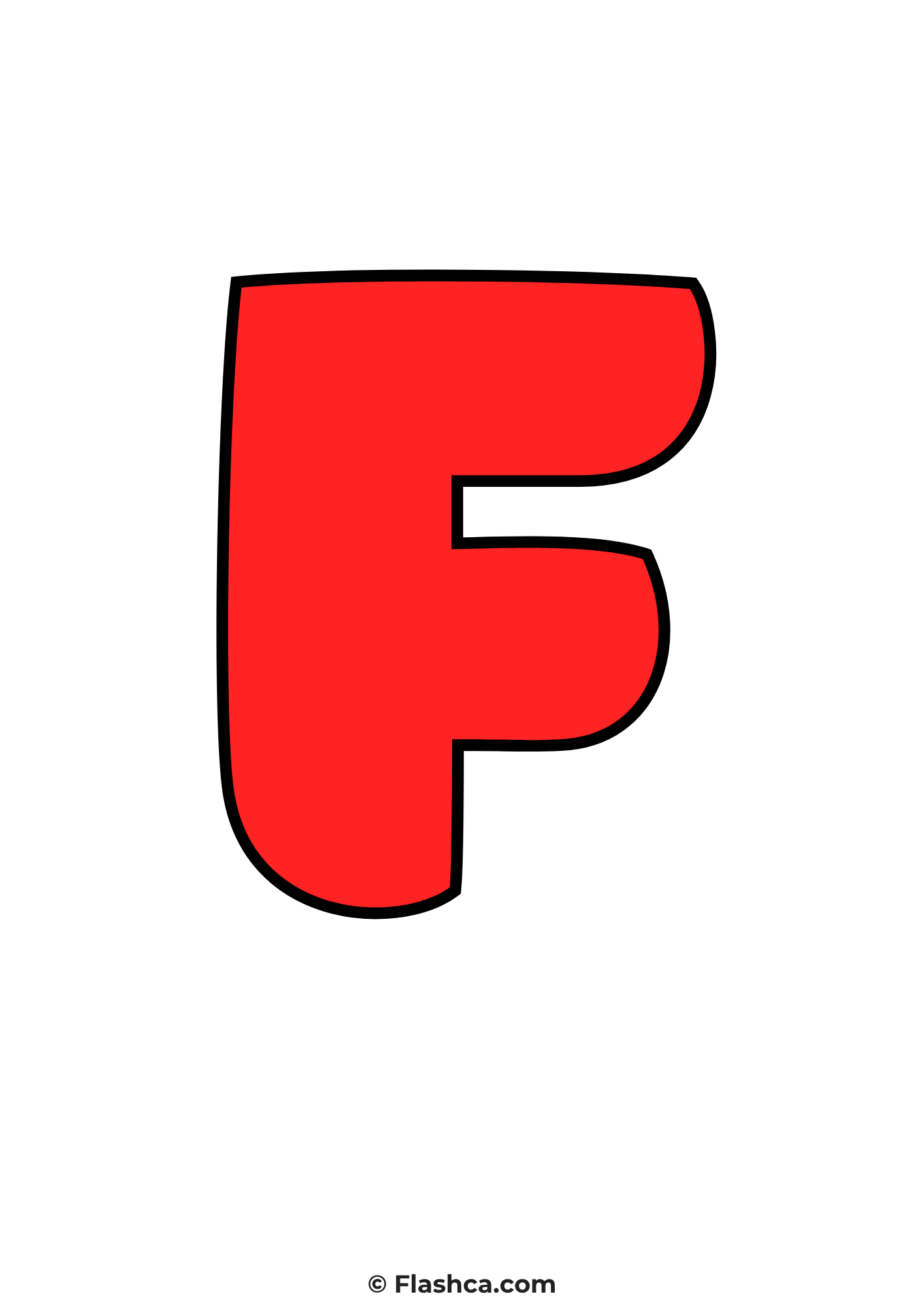 Red bubble letter f