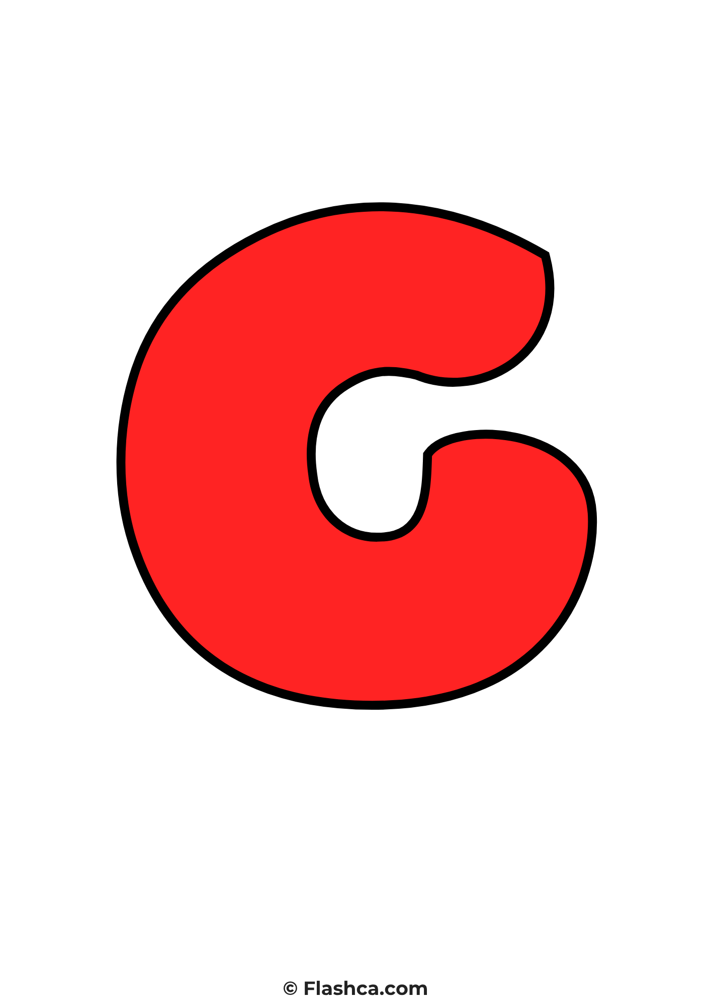 Red bubble letter g