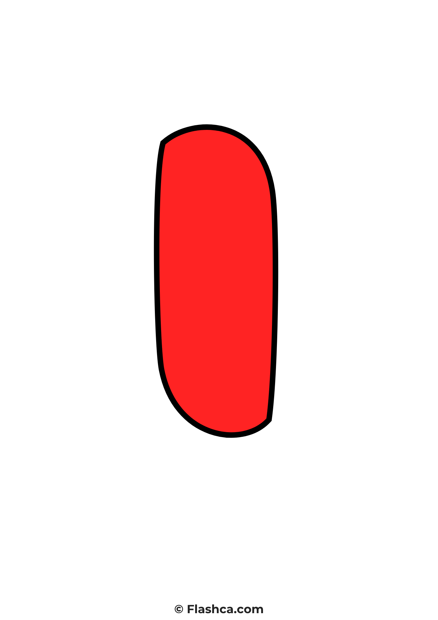 Red bubble letter i