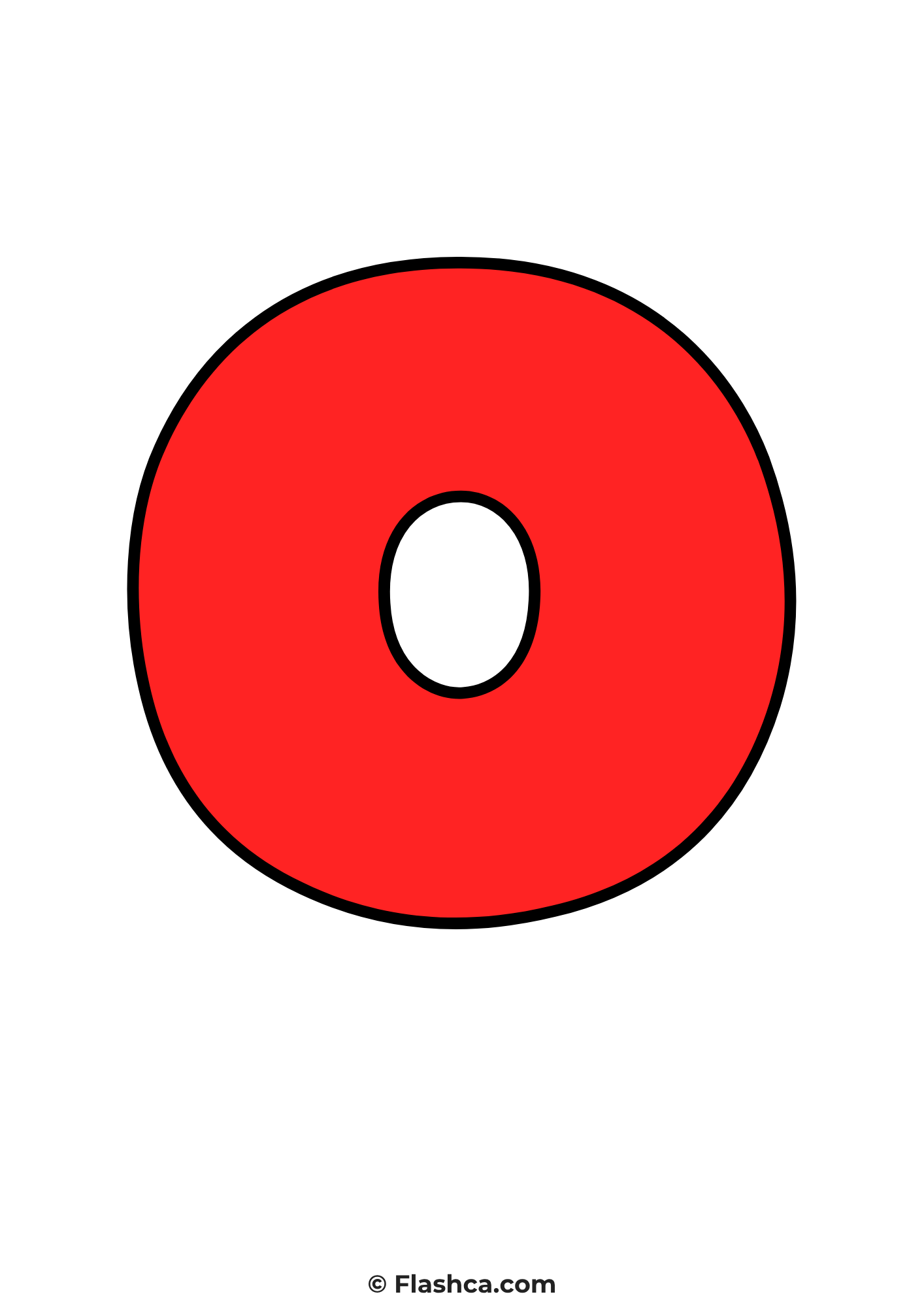 Red bubble letter o
