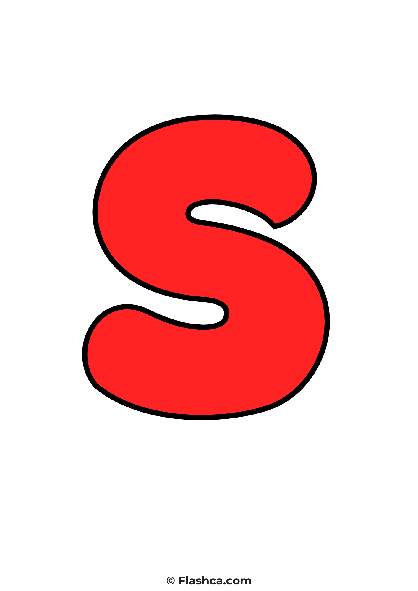 Red bubble letter s