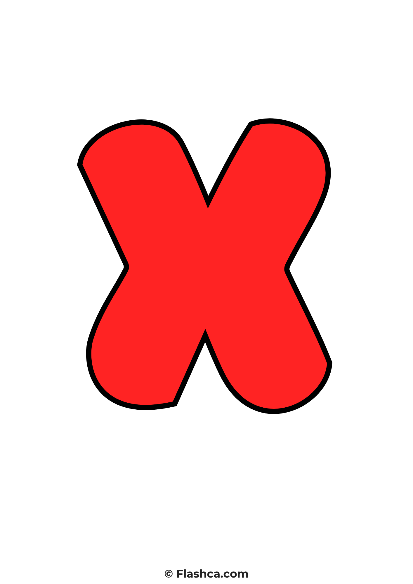 Red bubble letter