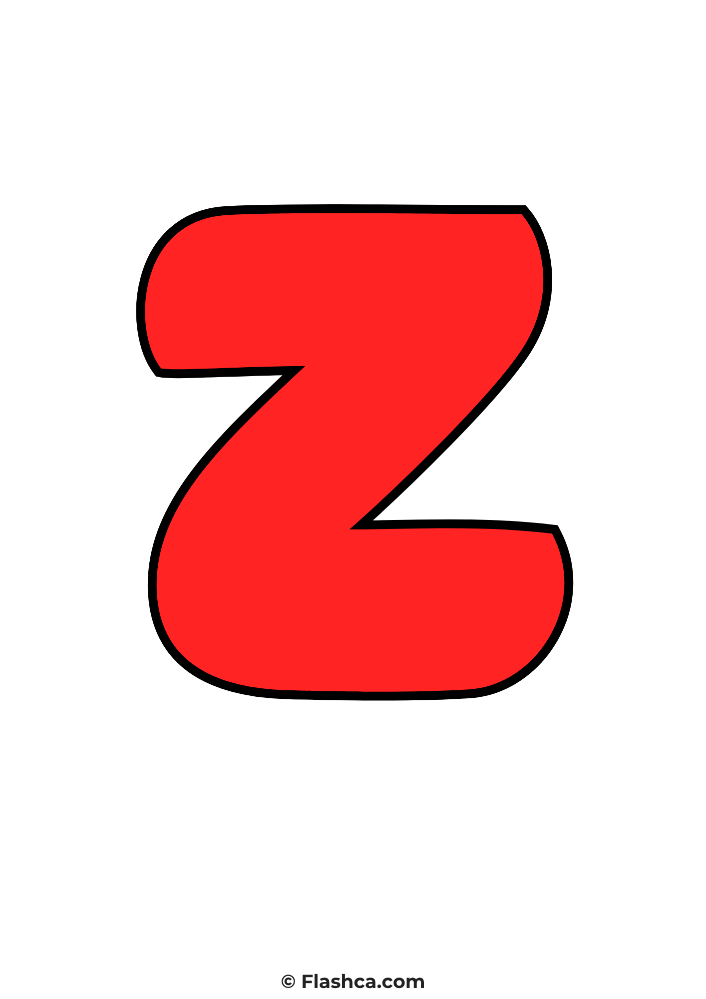 Red bubble letter z