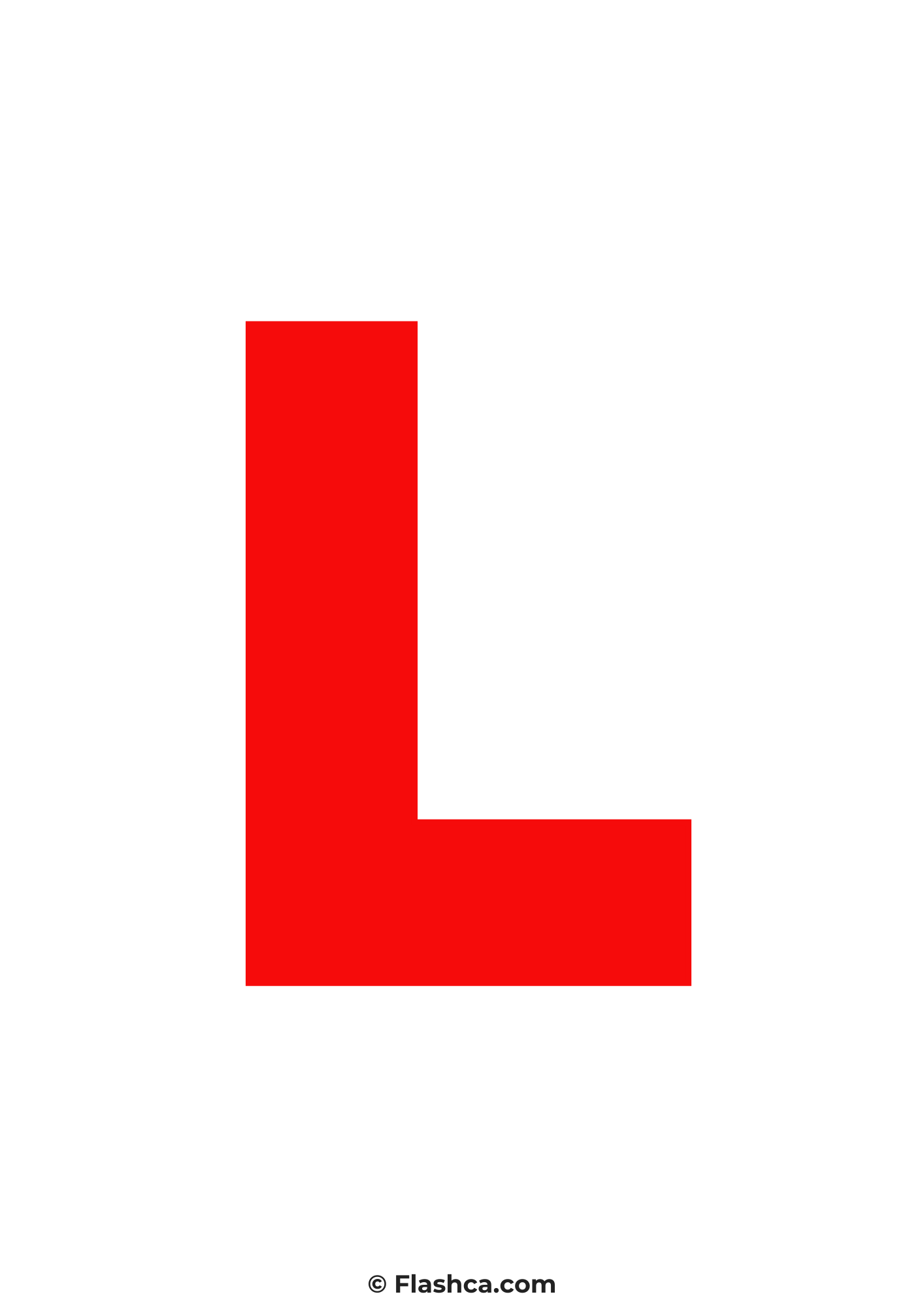 Red letter l Red letter l