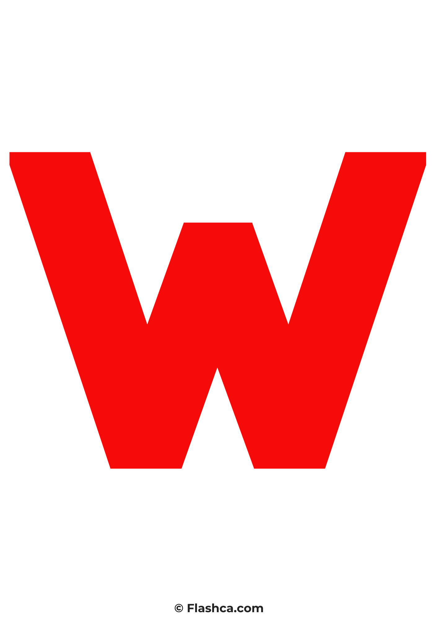 Red letter w Red letter w