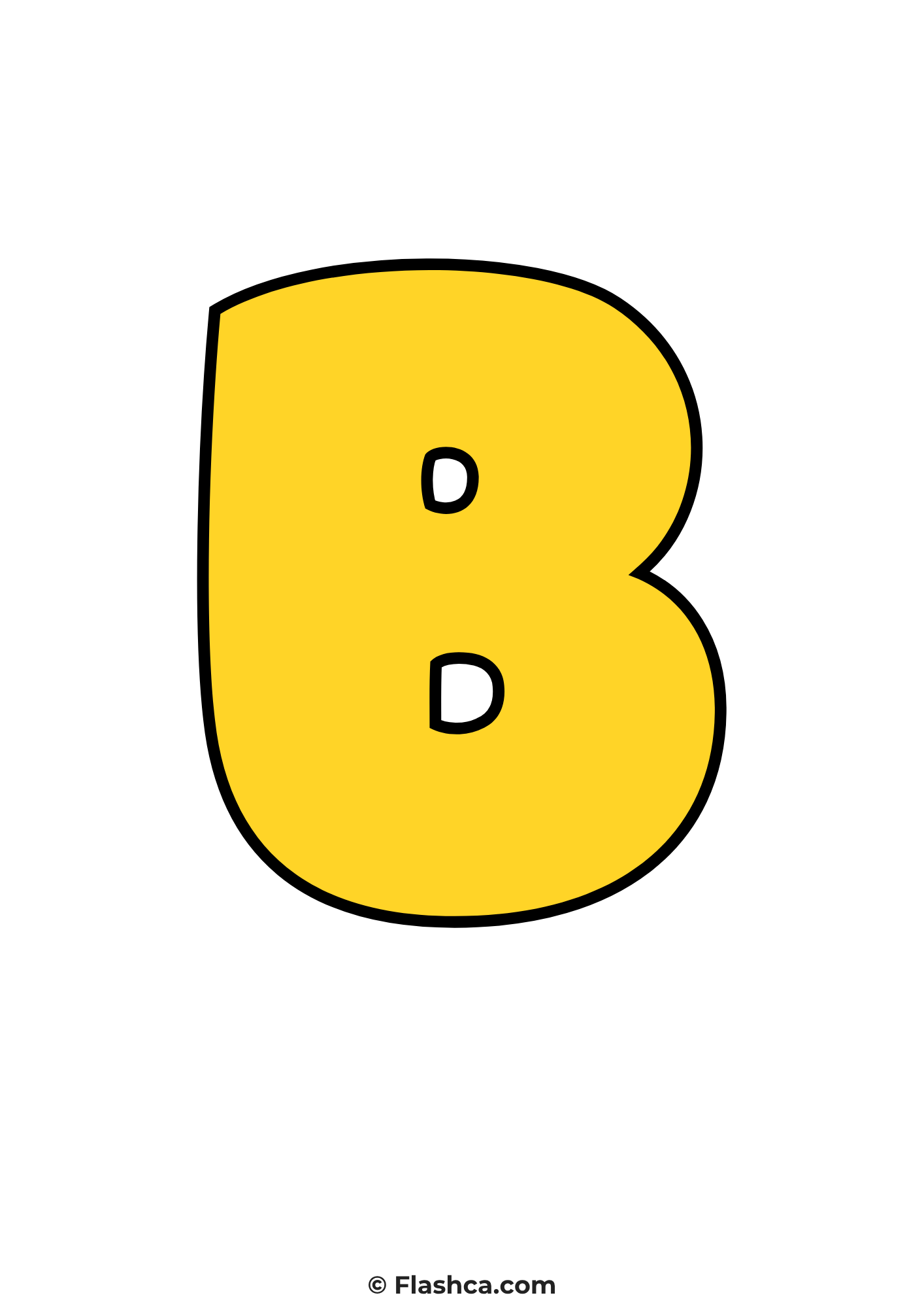 Yellow bubble letter b Yellow bubble letter b