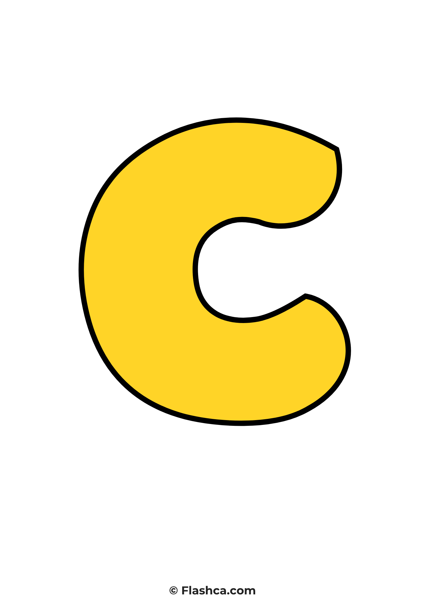 Yellow bubble letter c Yellow bubble letter c