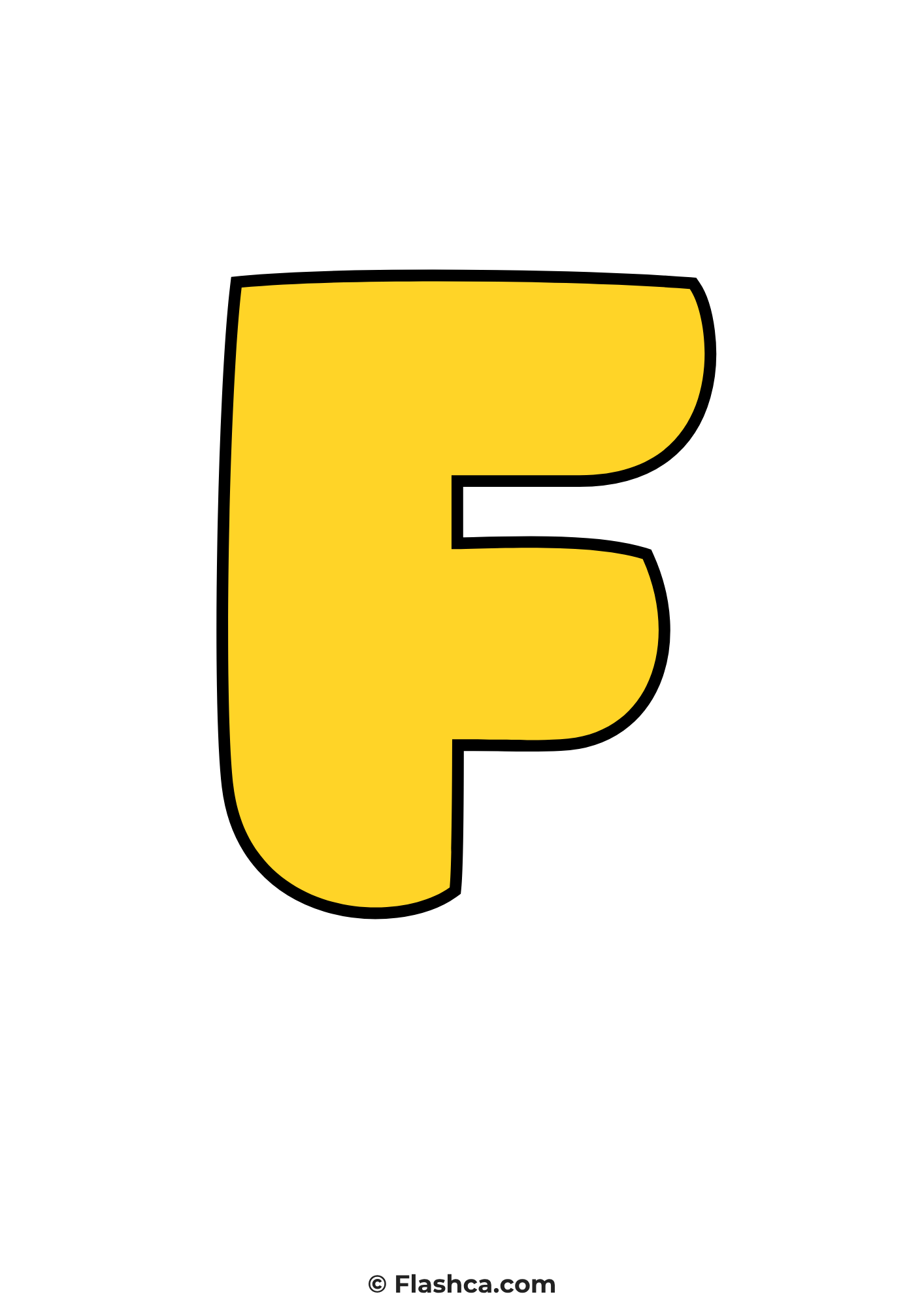 Yellow bubble letter f Yellow bubble letter f