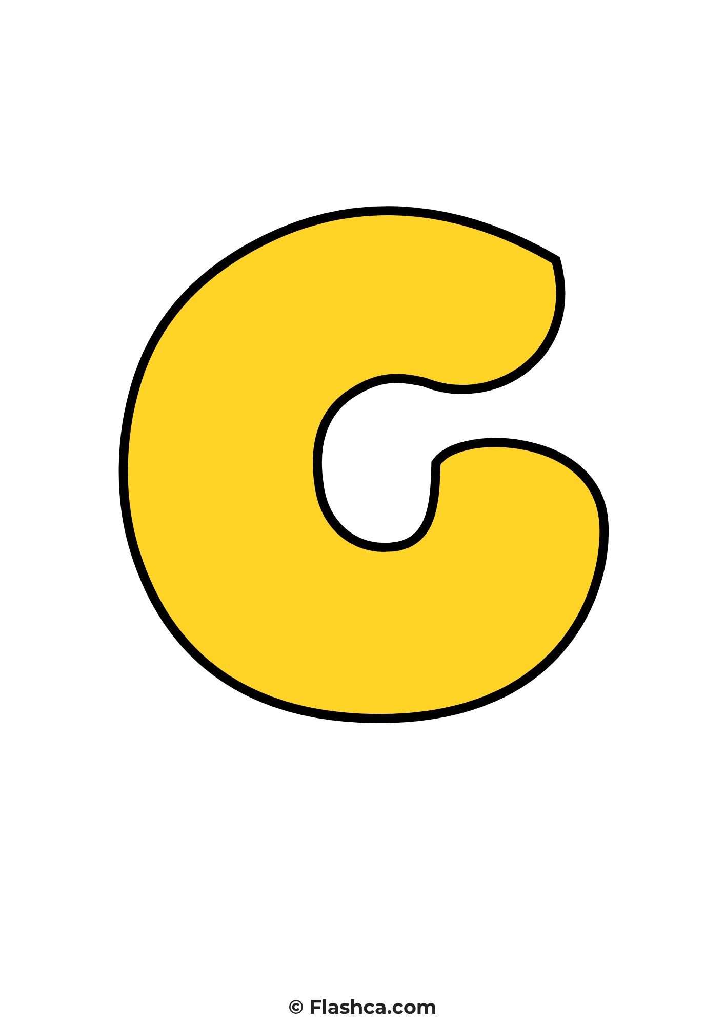 Yellow bubble letter g Yellow bubble letter g