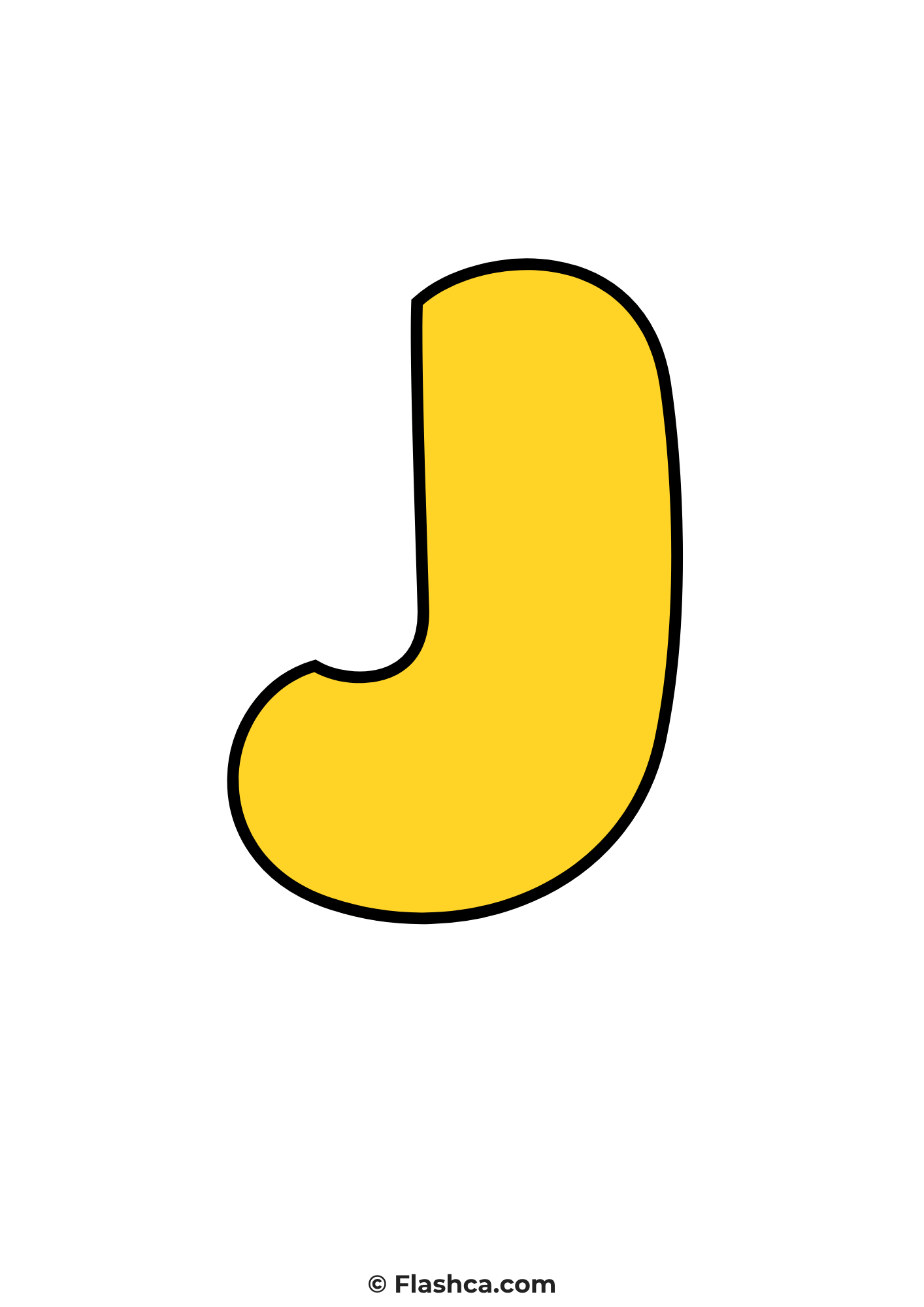 Yellow bubble letter j Yellow bubble letter j