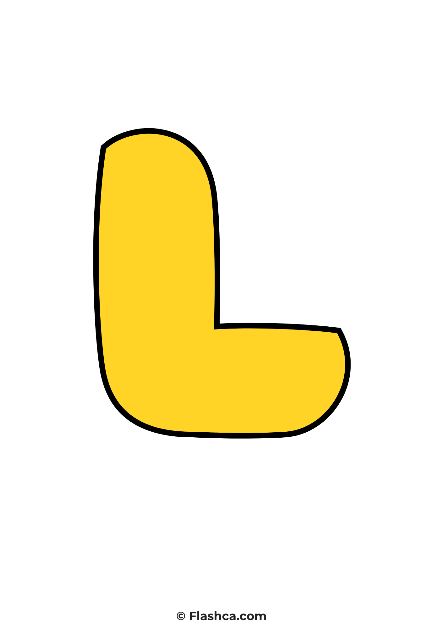 Yellow bubble letter l Yellow bubble letter l