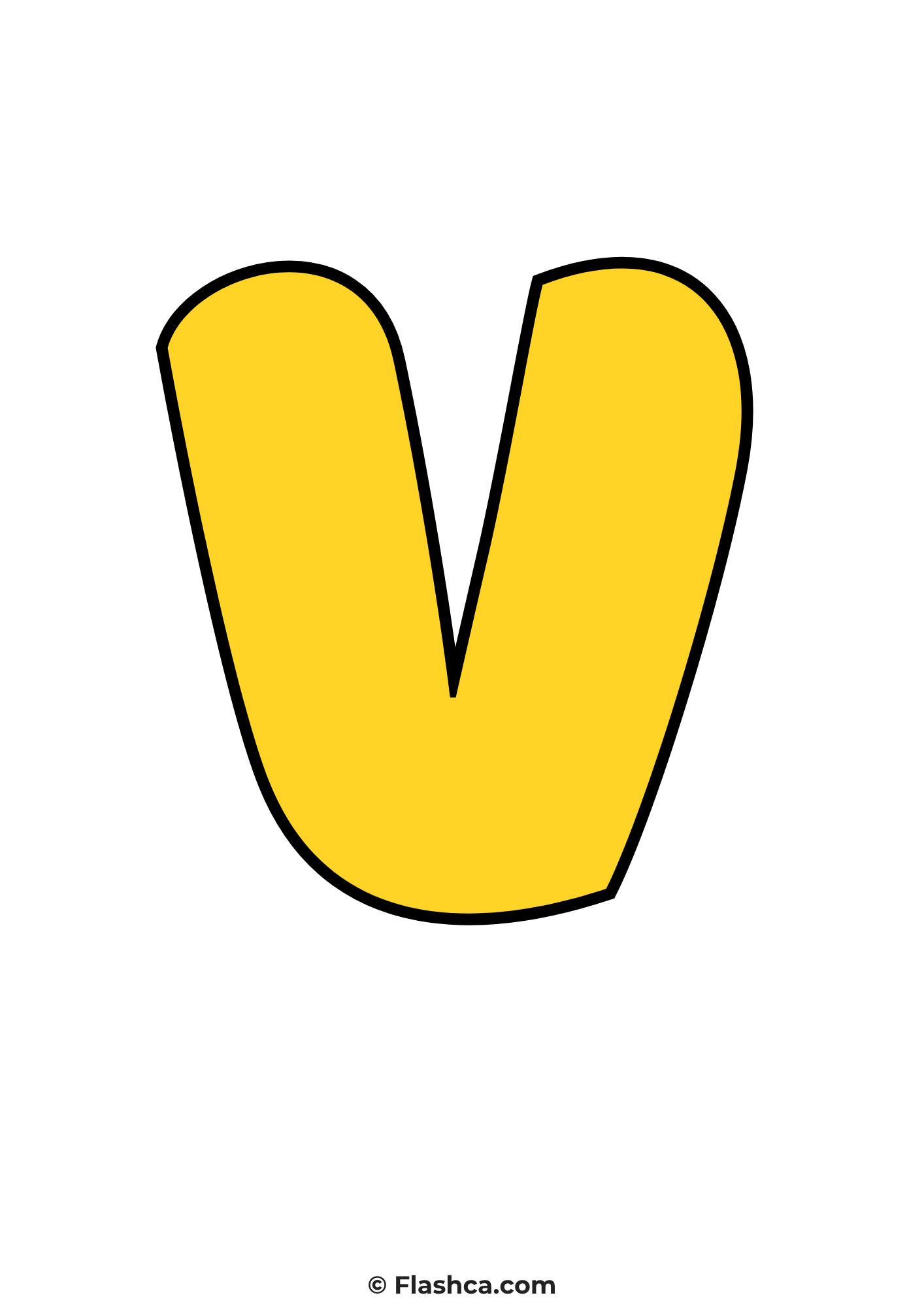 Yellow bubble letter v Yellow bubble letter v