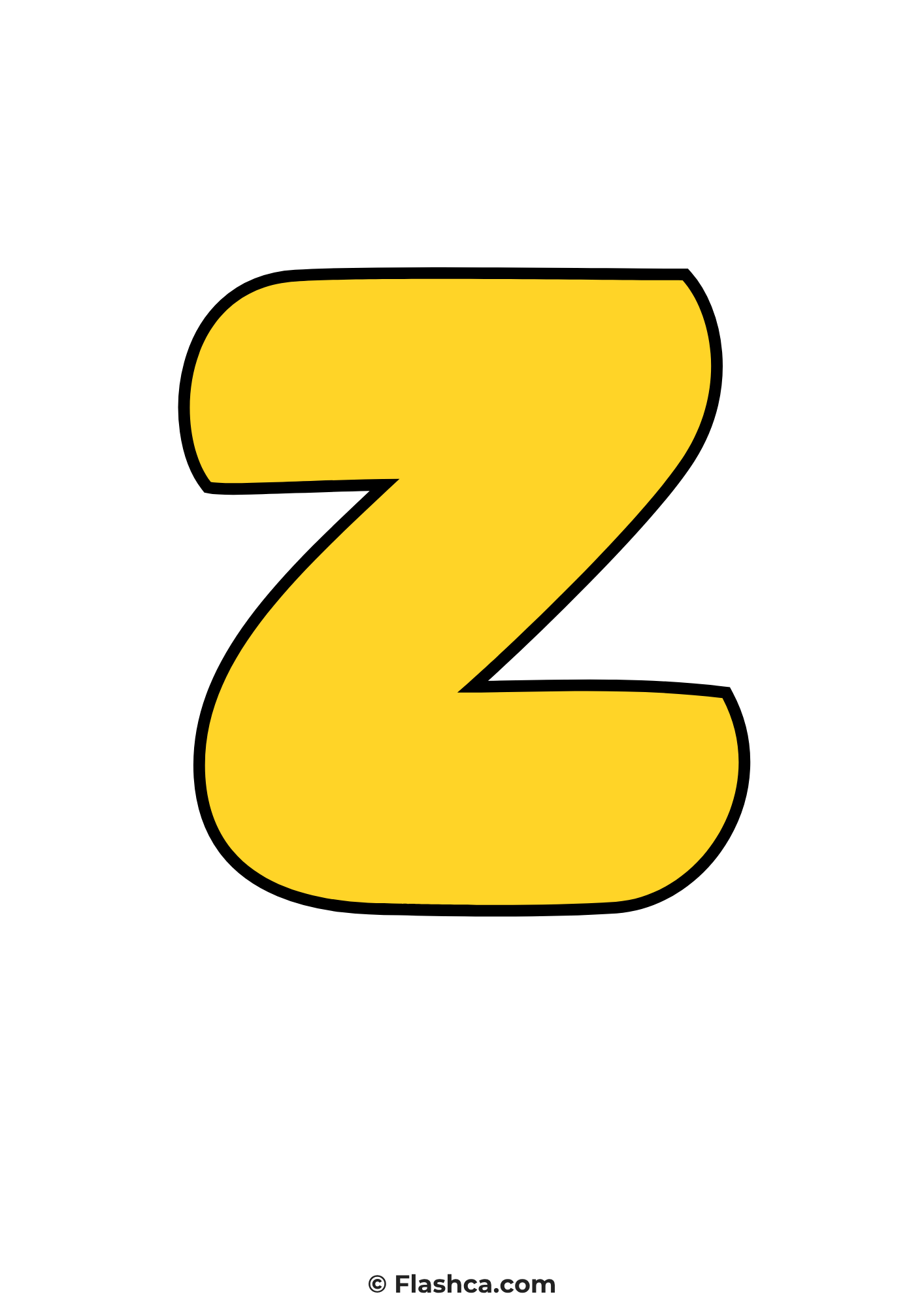 Yellow bubble letter z Yellow bubble letter z