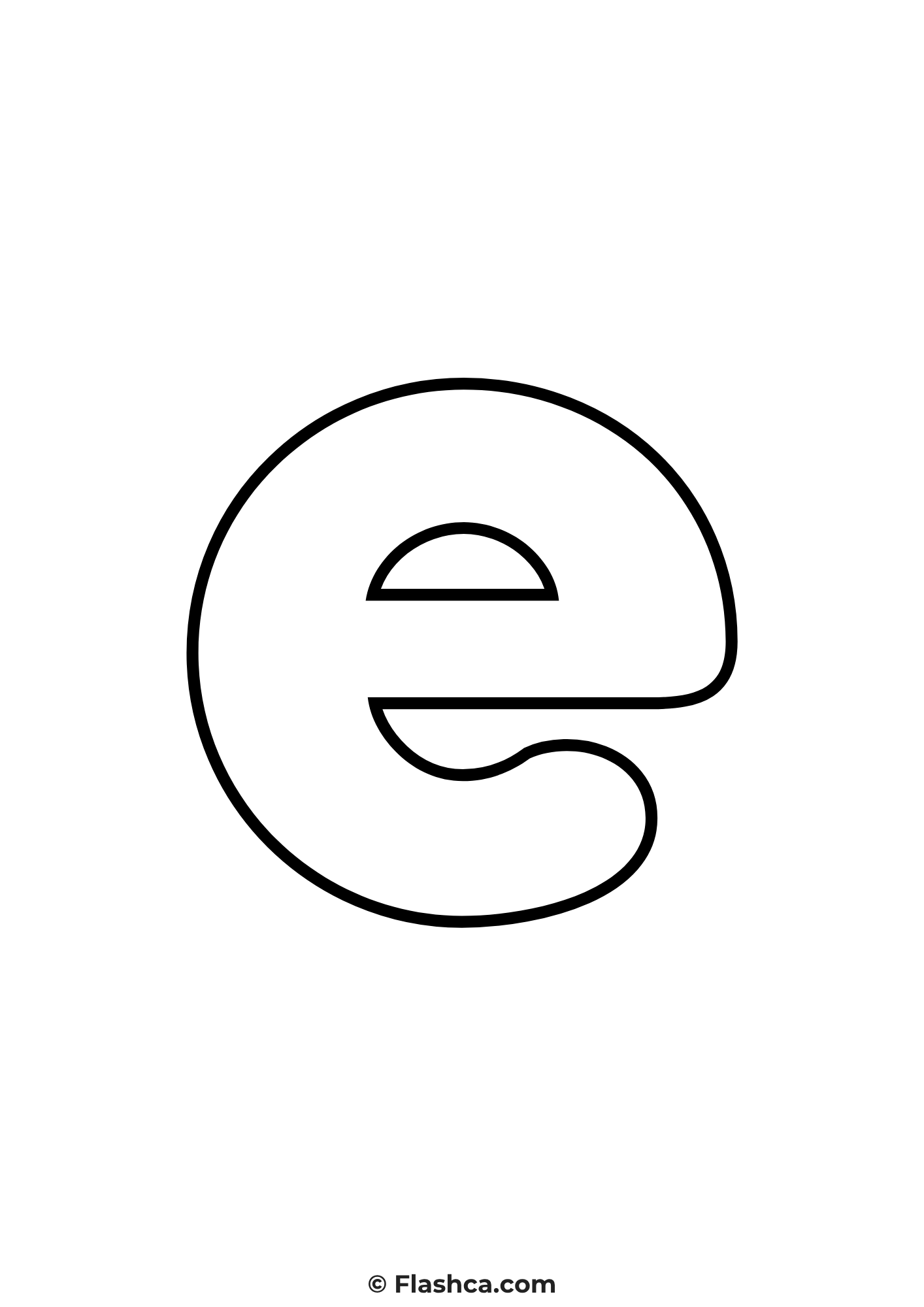 bubble letter e lowercase