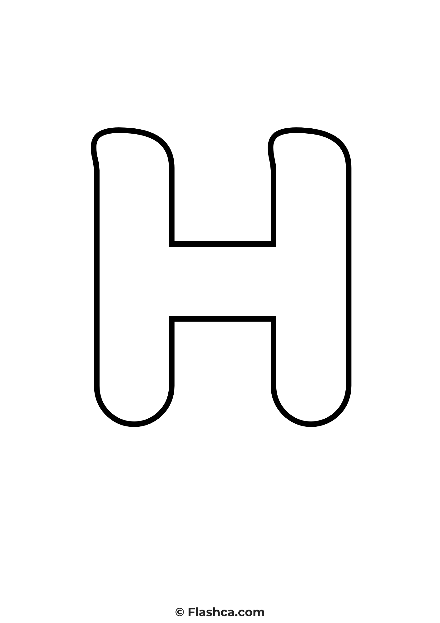 bubble letter h