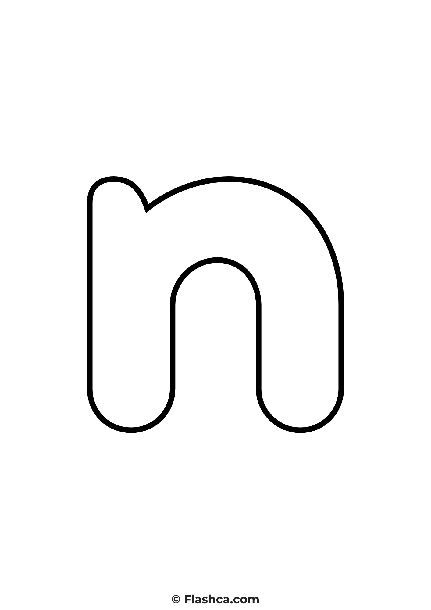 bubble letter n lowercase