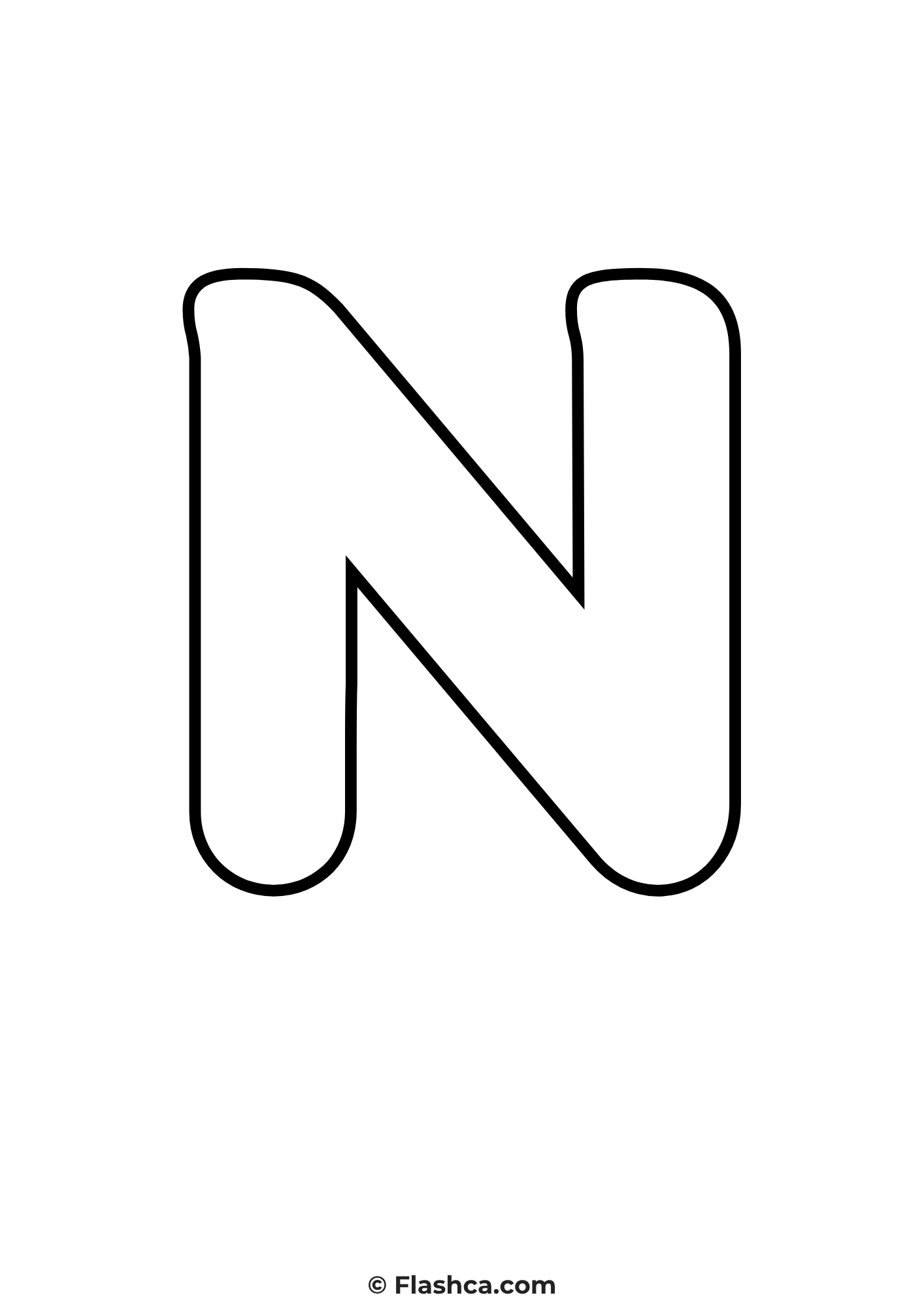 bubble letter n