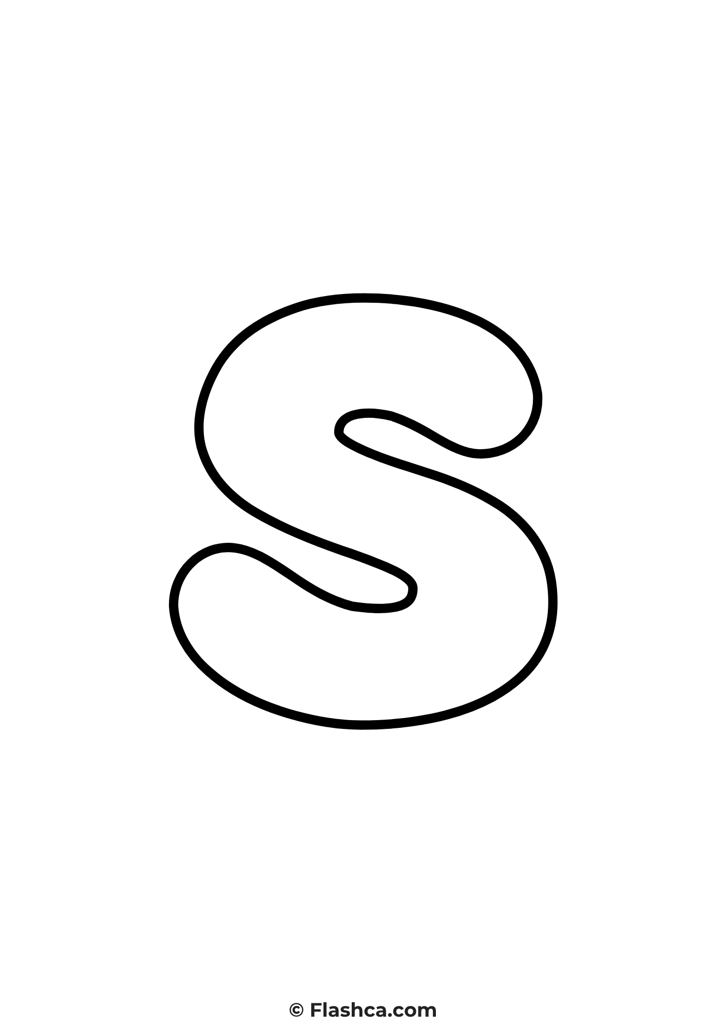 bubble letter s lowercase