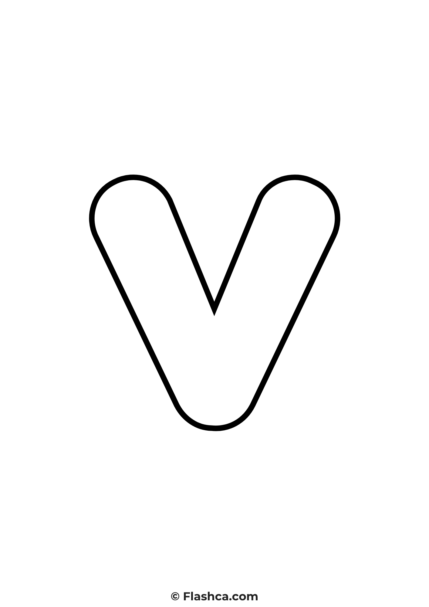 bubble letter v lowercase