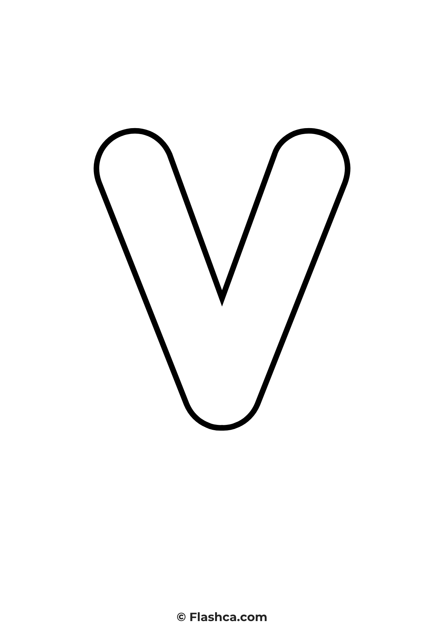 bubble letter v