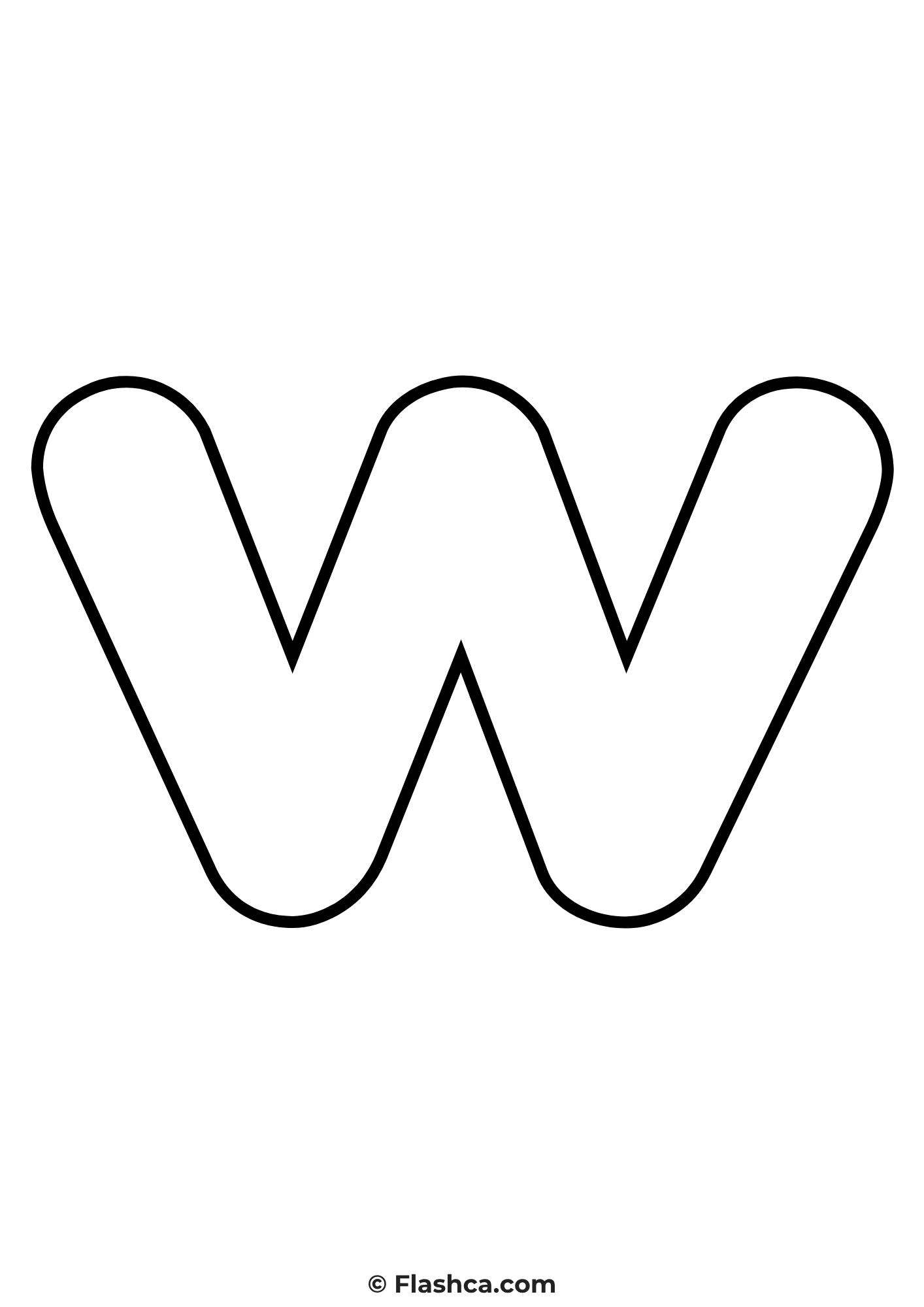 bubble letter w lowercase
