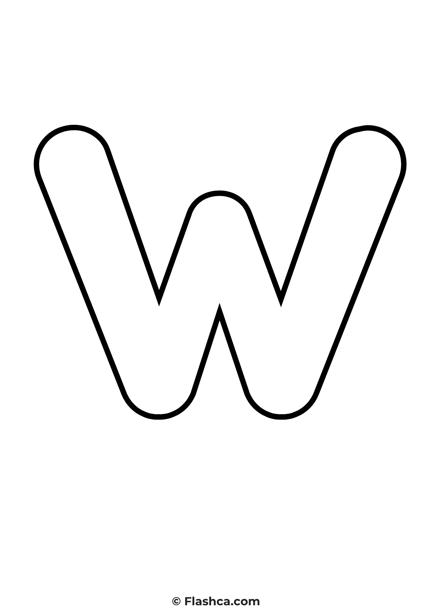 bubble letter w