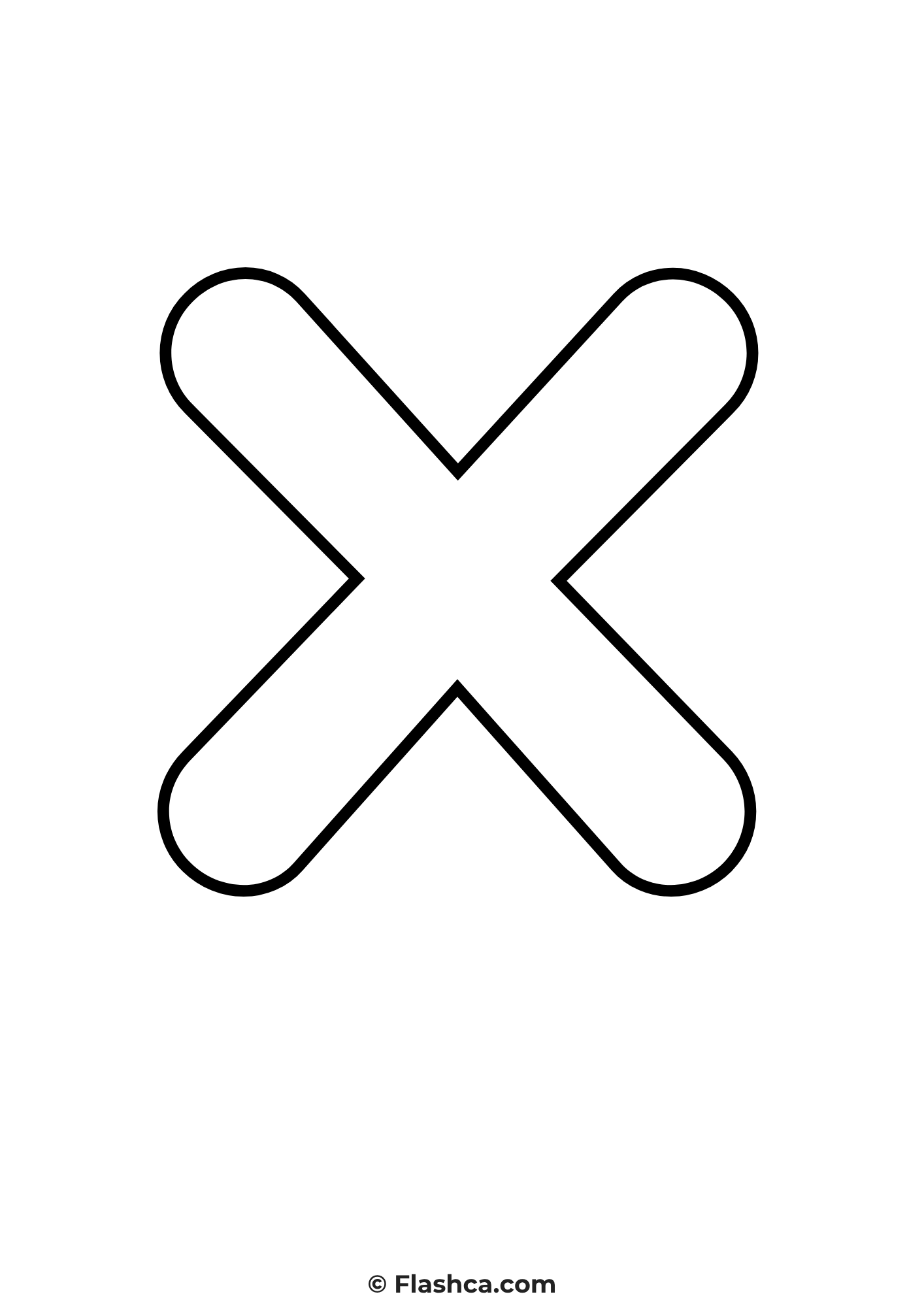 bubble letter x