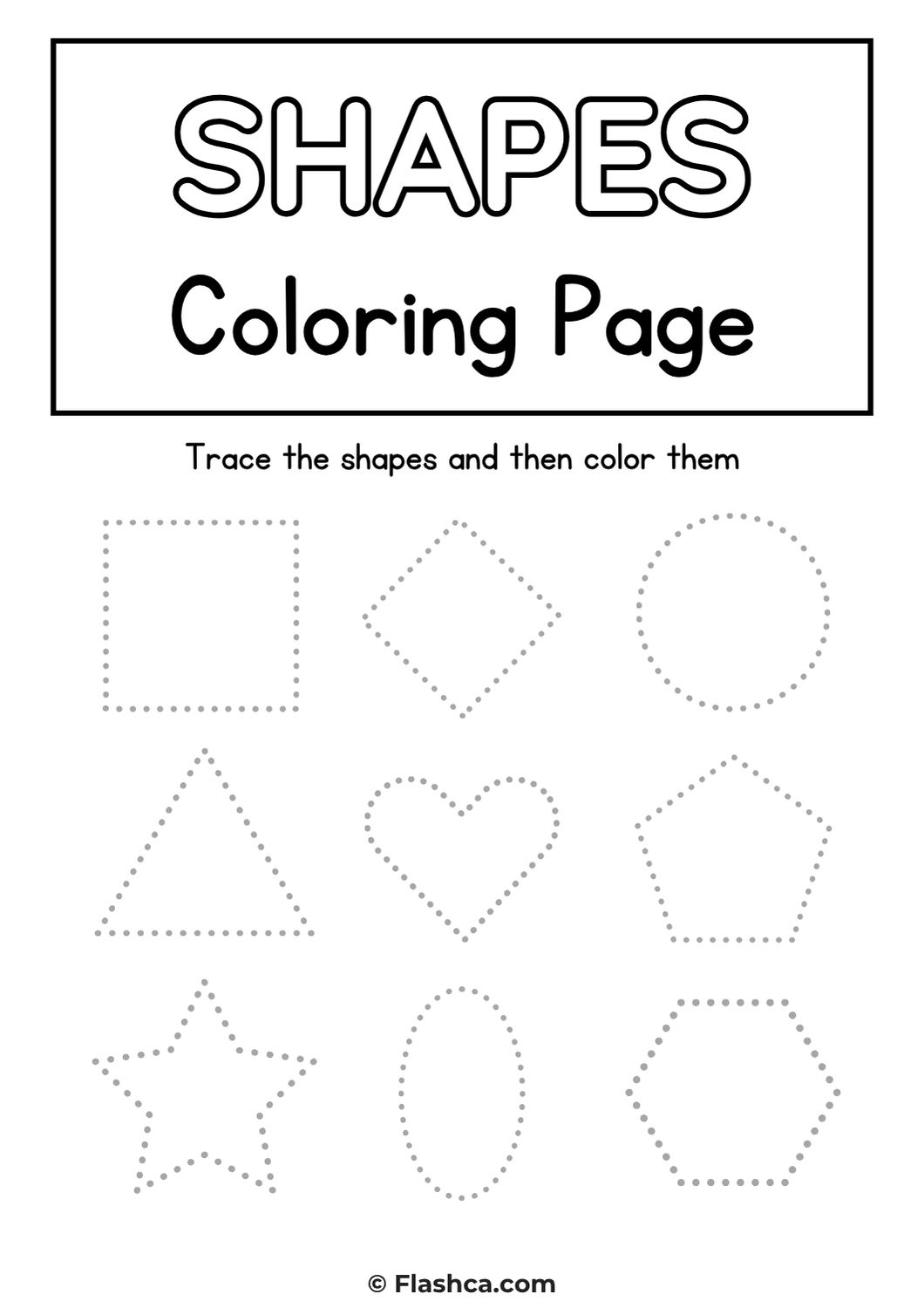 Shapes coloring sheets 2 Shapes coloring sheets 2